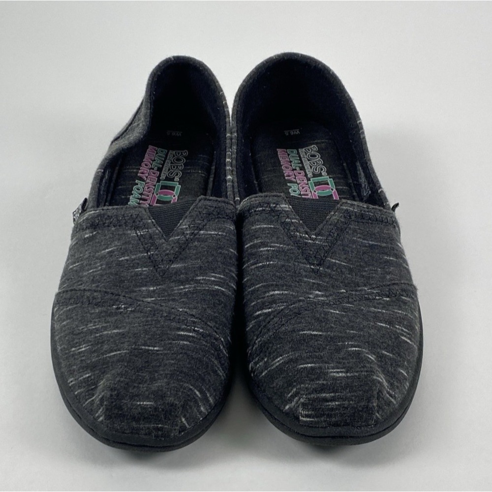 Black And Gray Bobs Skechers Peace And Love Flat Shoes Women's Size 6.5